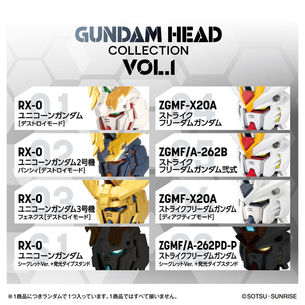 GUNDAM HEAD COLLECTION vol.1 | BANDAI TOYS