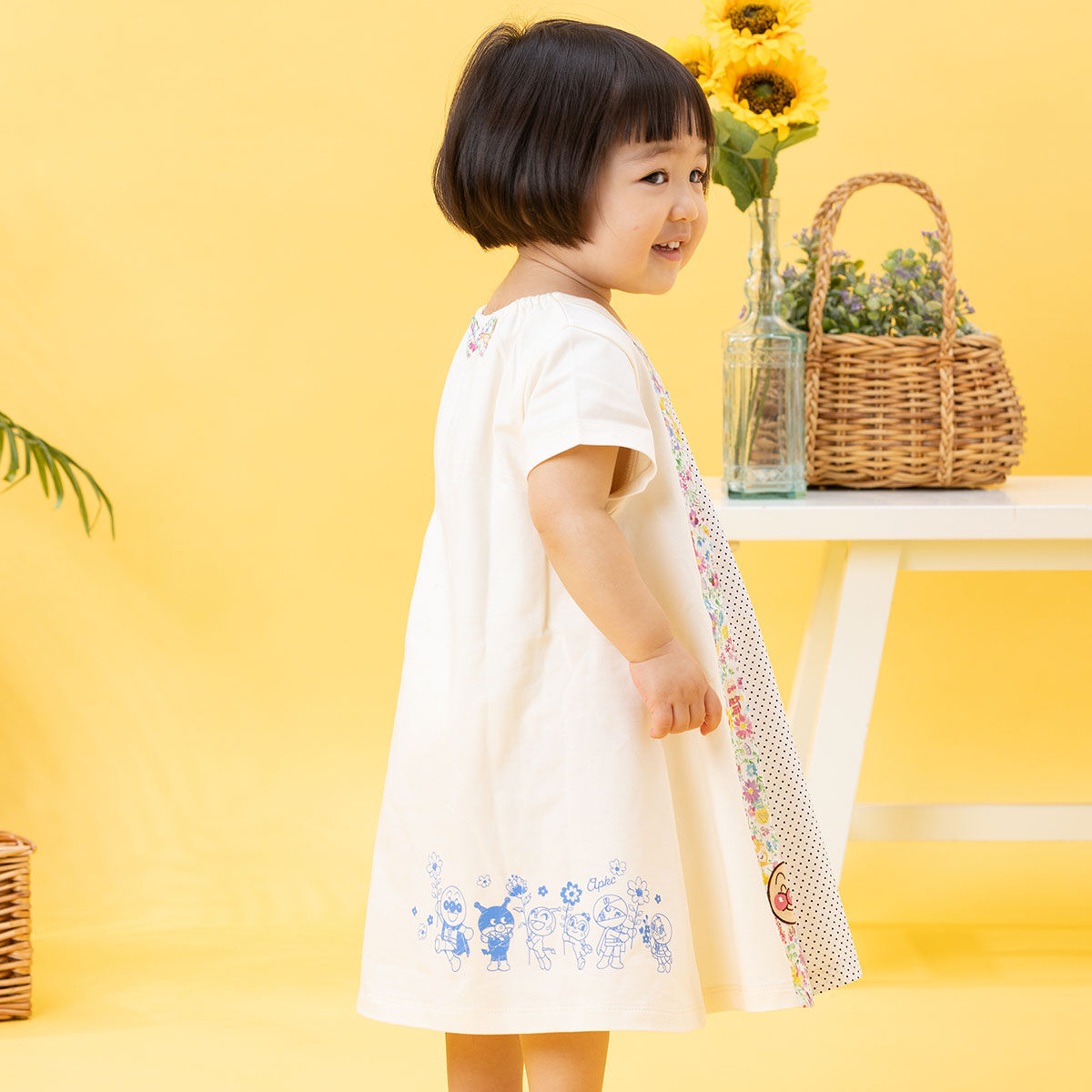 パッチワーク切替ワンピース | それいけ！アンパンマン ファッション