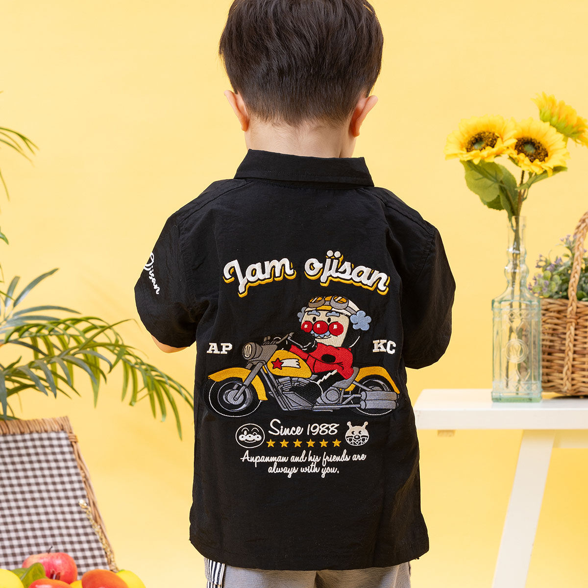 ジャムおじさんバイク刺繍シャツ | それいけ！アンパンマン