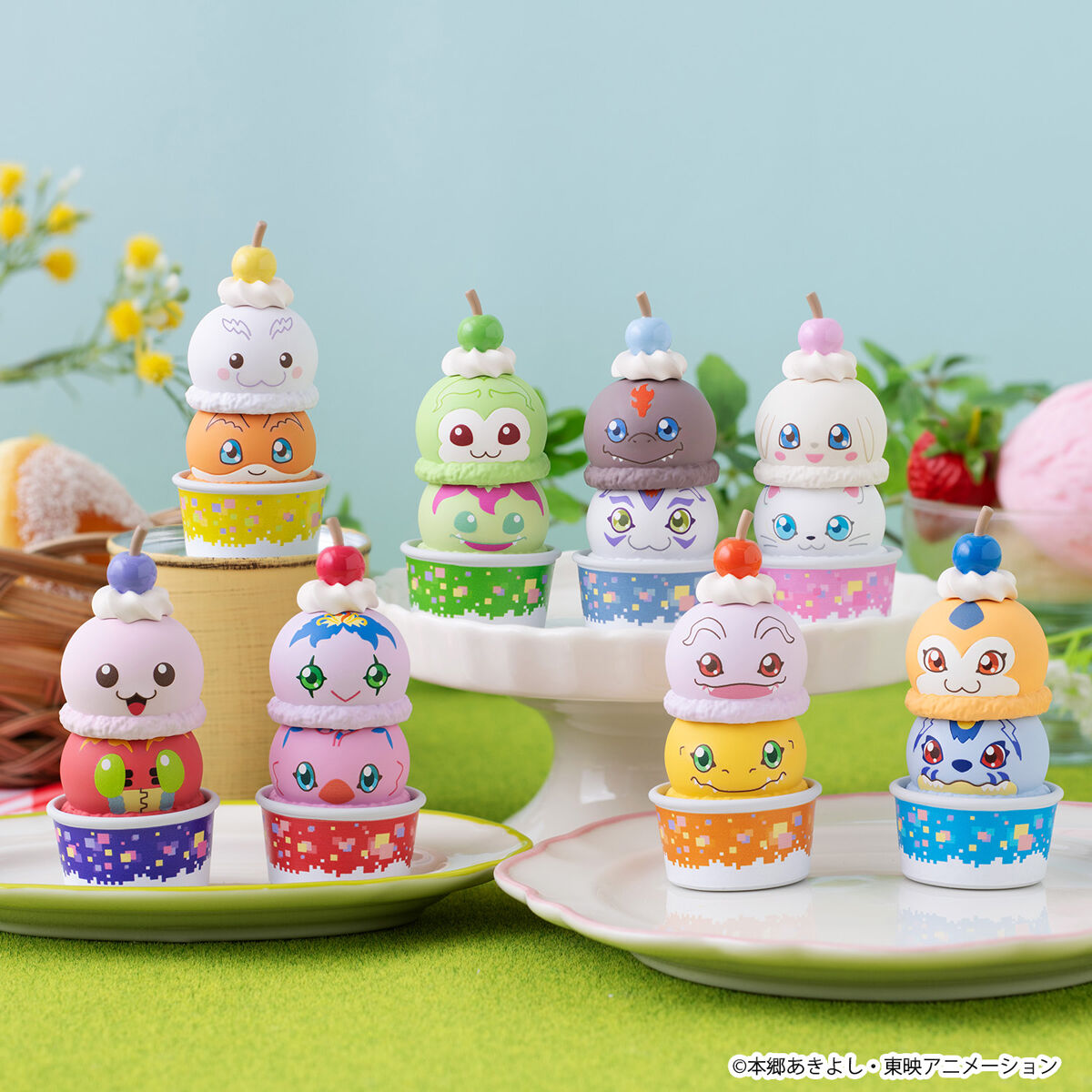 つみちぇん デジモンアドベンチャー 【ワッフルコーンカップ付きセット