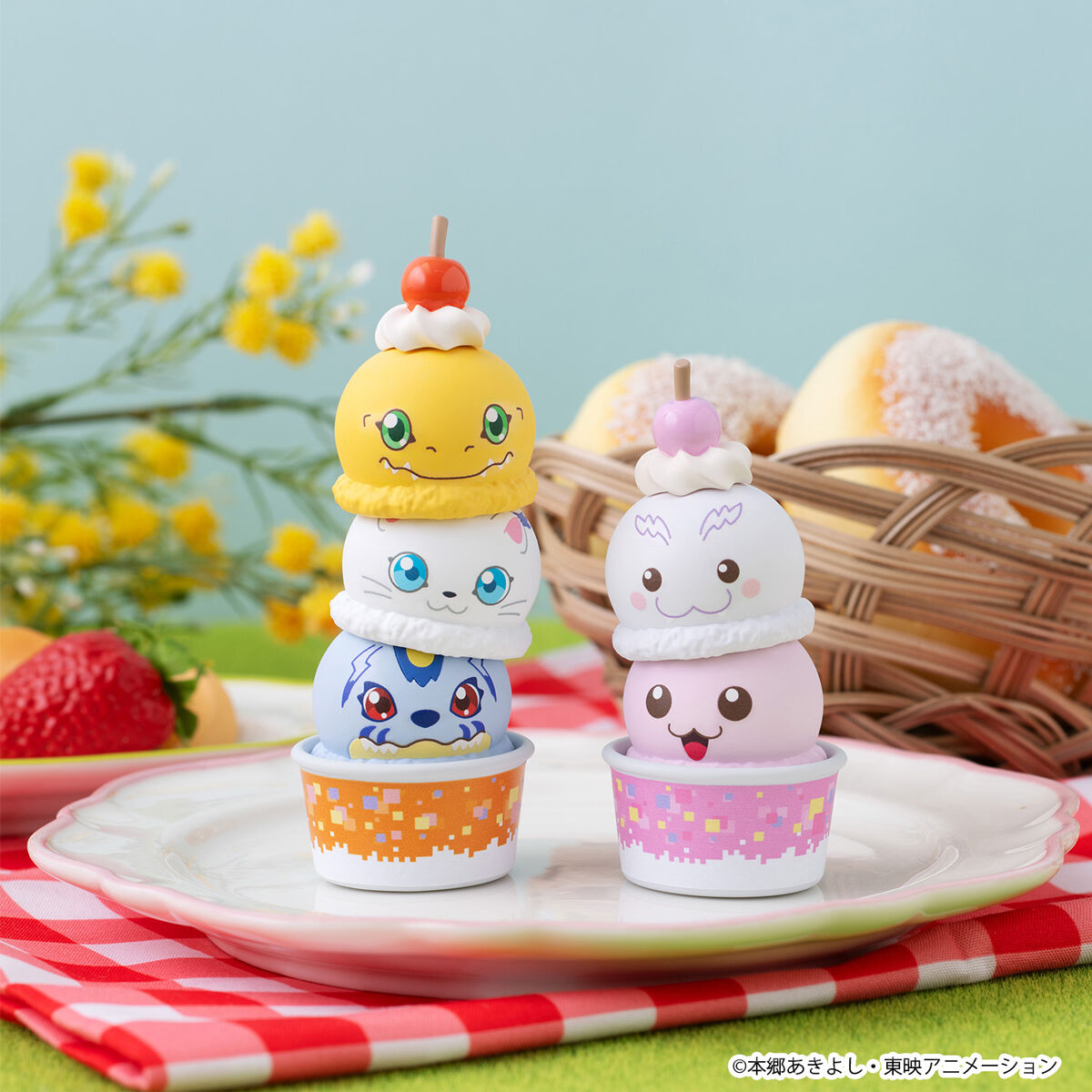 つみちぇん デジモンアドベンチャー 【ワッフルコーンカップ付きセット