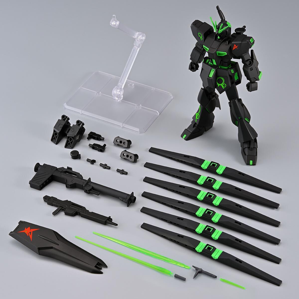 EG 1/144 RX-93 Nu Gundam + Fin Funnel(Eco-Pla Recirculation color / Neon Green + Paperless)
