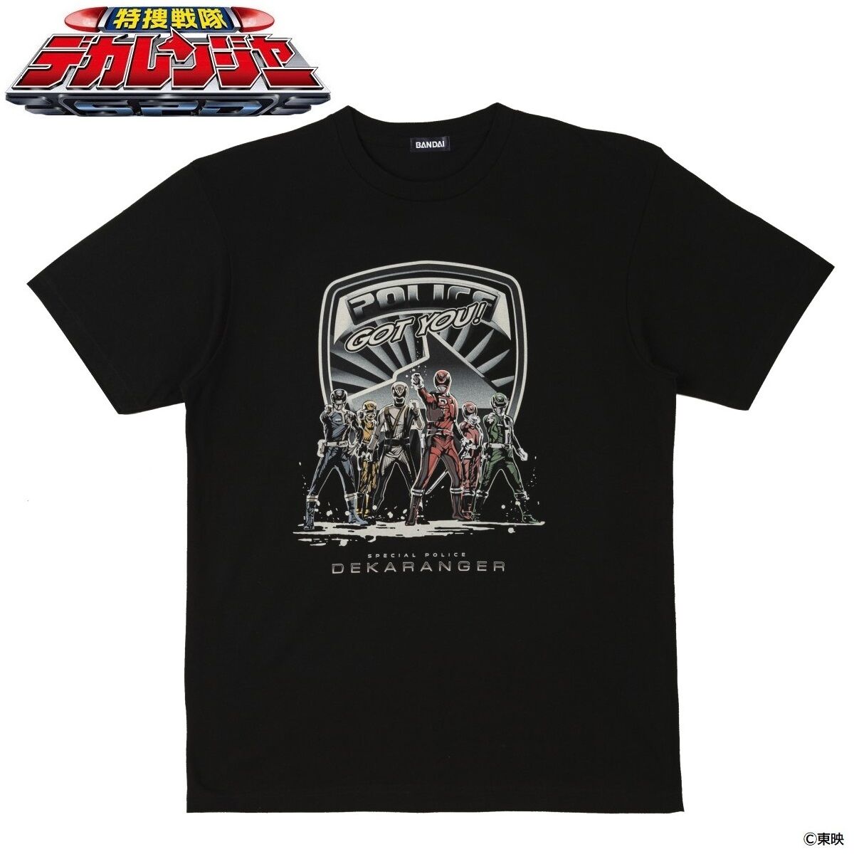 東映ヒーローTシャツ 特捜戦隊デカレンジャー アメコミ風デザイン