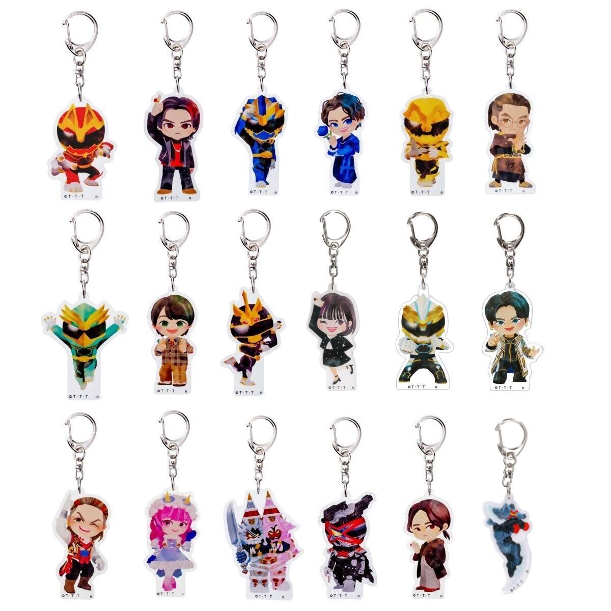 ゴジュウジャー　アクリルチャーム　アクリルキーホルダー　全9種セット ハピクロ！】ナンバーワン戦隊ゴジュウジャー デフォルメつながる