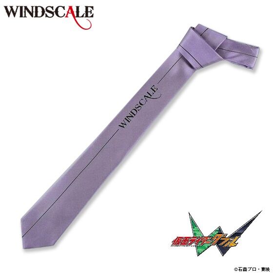 仮面ライダーW ネクタイ WIND SCALE 仮面ライダーW WIND SCALE ネクタイ ロゴ柄 ラベンダー | 仮面ライダー
