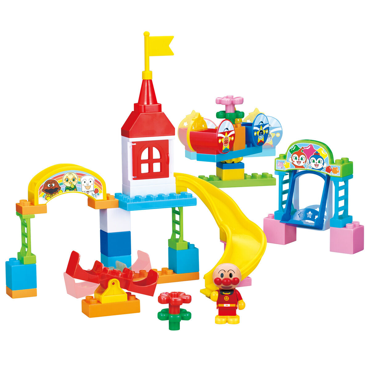 たのしいゆうぐいっぱい♪アンパンマンこうえんブロックバケツ