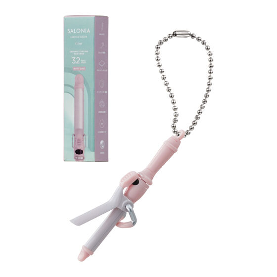 セラミックカールヘアアイロン(ミスティピンク)