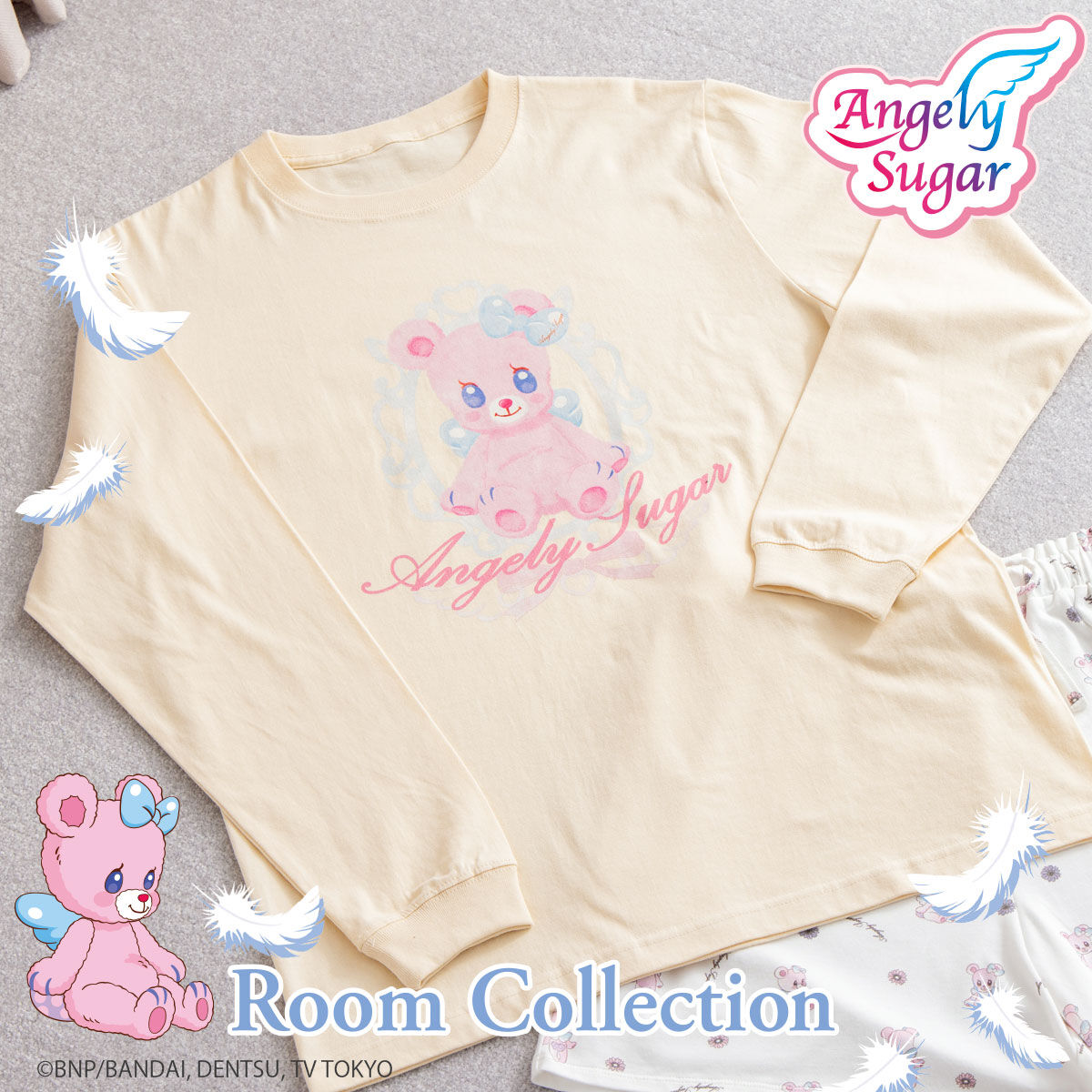 エンジェリーベア柄　ロングカットソー　Lサイズ 予約販売】エンジェリーシュガー ロングカットソー エンジェリーベア柄