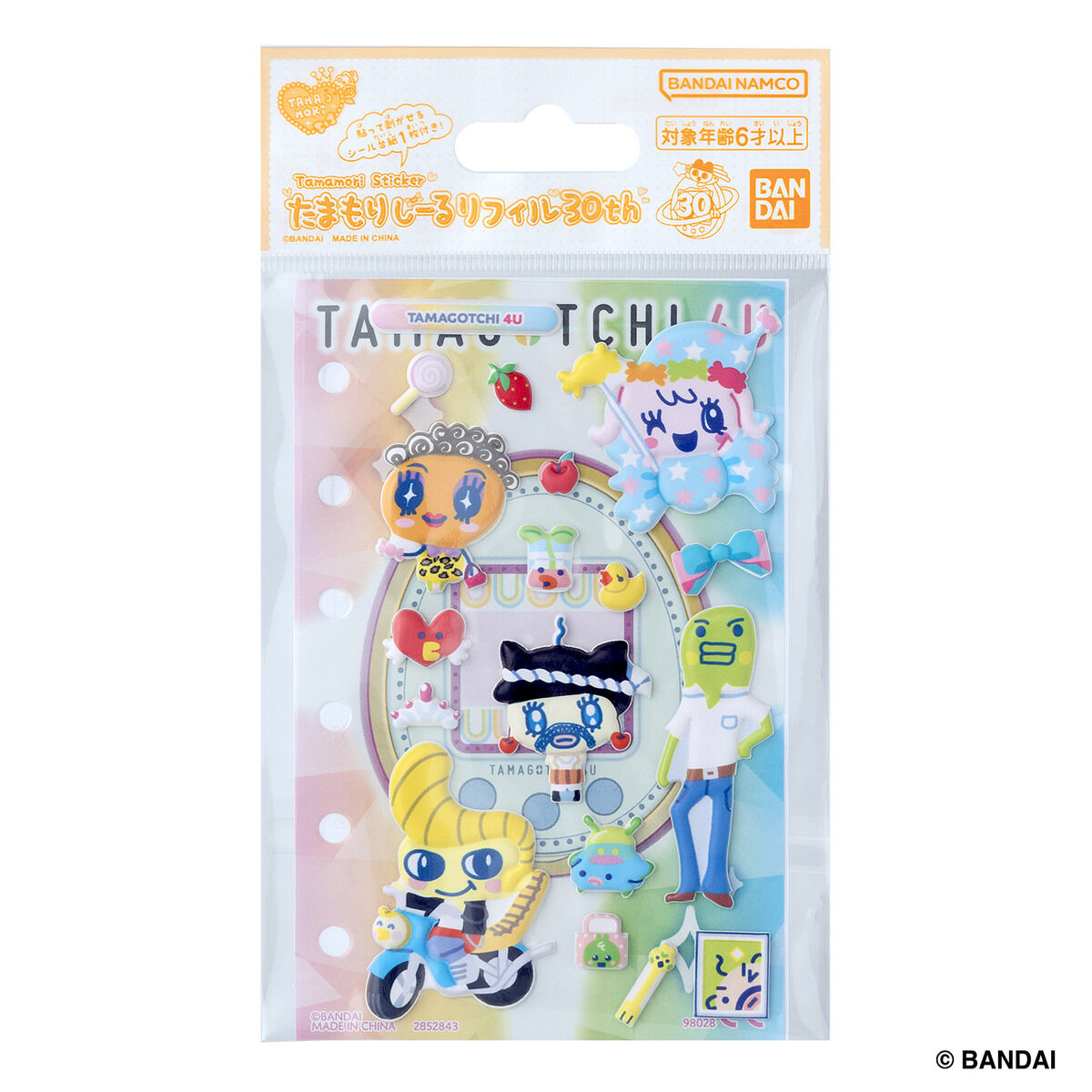 たまもりしーるリフィル30th　TAMAGOTCHI 4Uセット