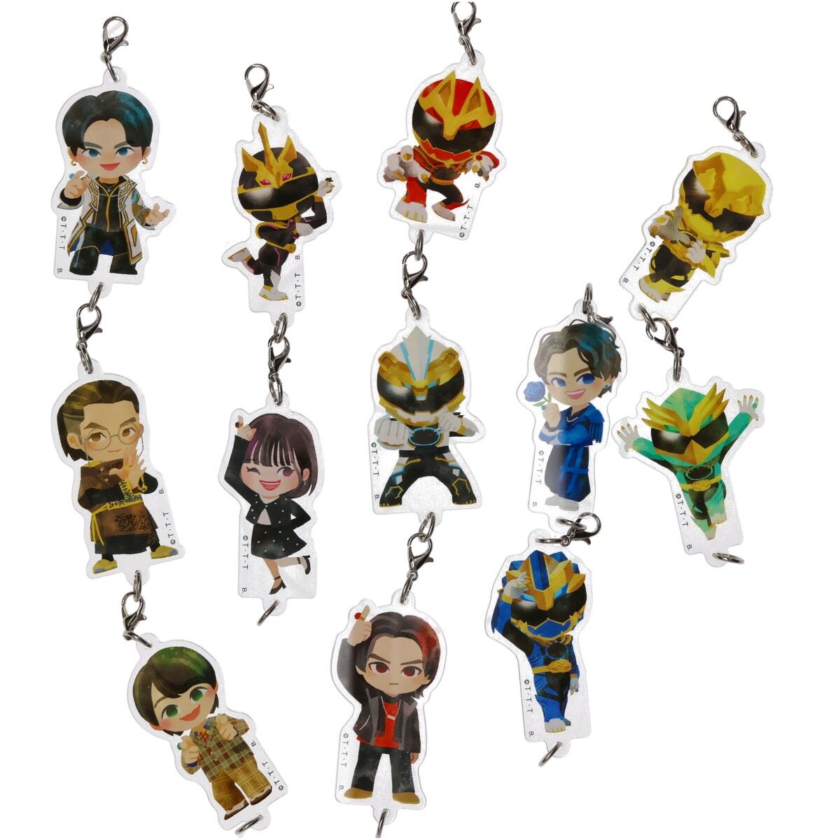 ゴジュウジャー　アクリルチャーム　アクリルキーホルダー　全9種セット ハピクロ！】ナンバーワン戦隊ゴジュウジャー デフォルメつながる