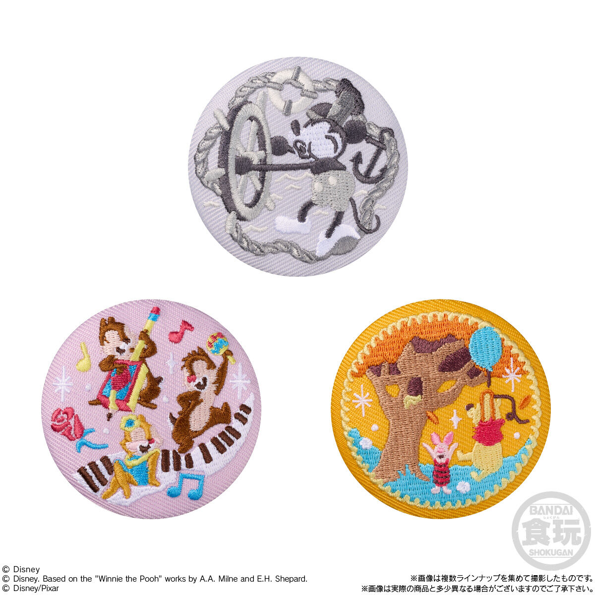 Disney Characters 刺繍缶バッジビスケット3(12個入) | ディズニー