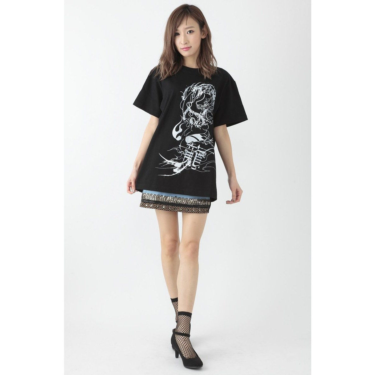 仮面ライダービルド×h.NAOTO コラボTシャツ（ブラック） 万丈龍我