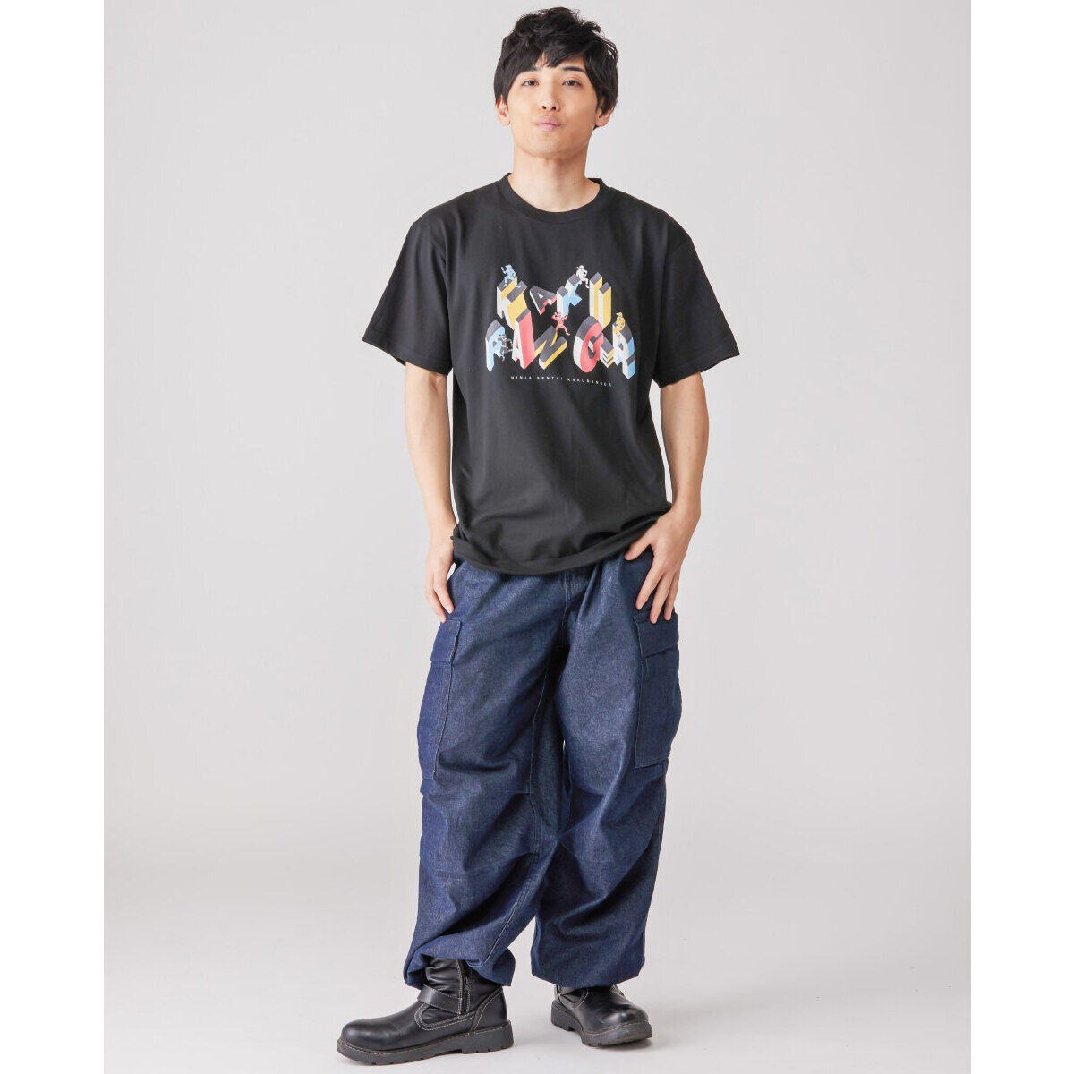 東映ヒーローTシャツ 忍者戦隊カクレンジャー ロゴ柄 | スーパー戦隊