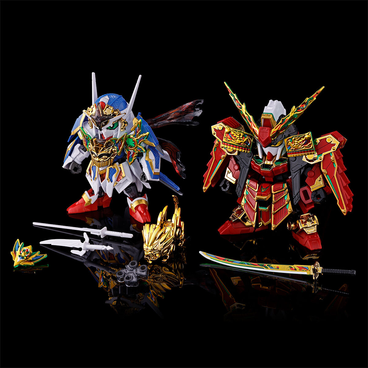 SD Gundam World Heroes Musha Gundam The 78th + Onmitsu Gundam Aerial(Special Coating)