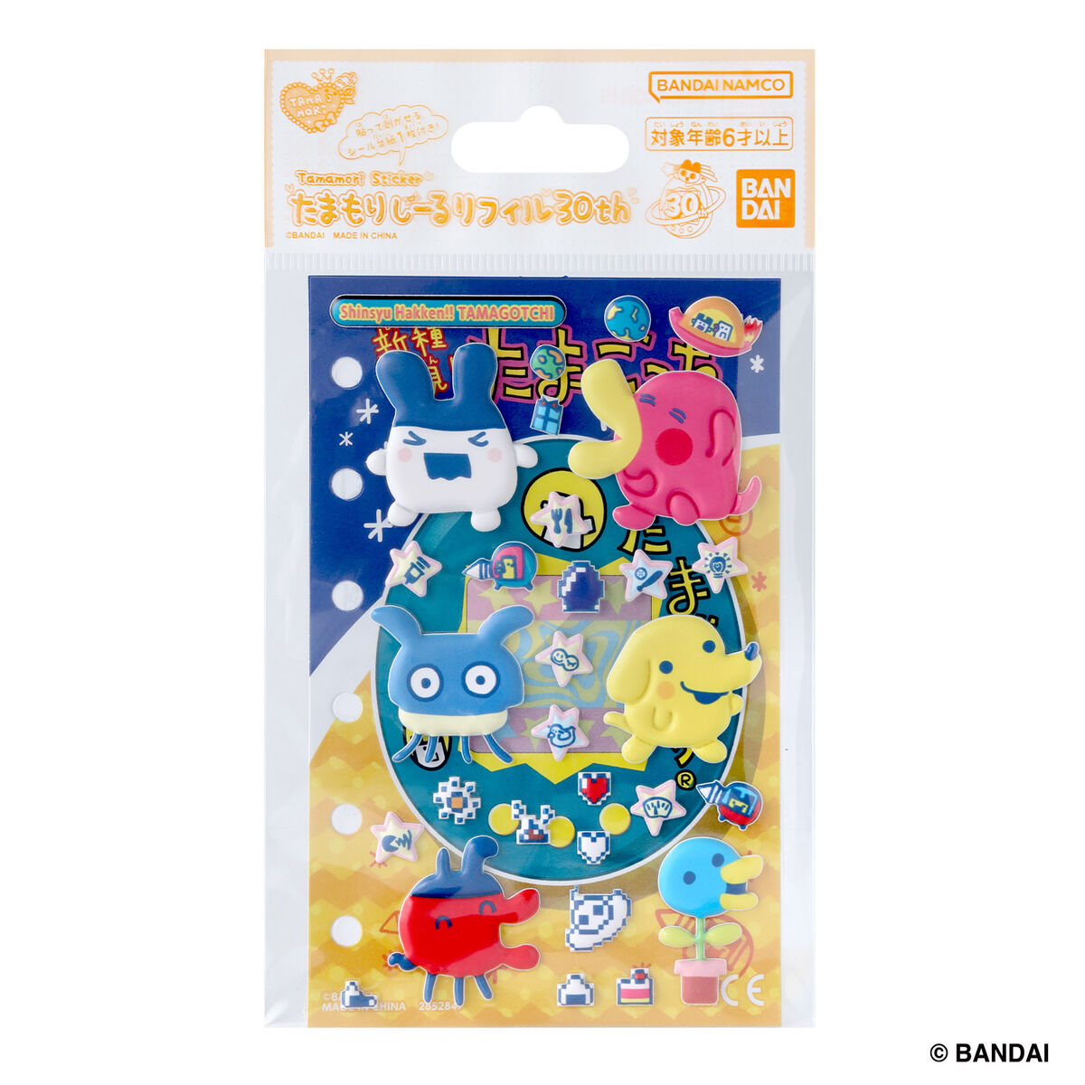 Tamamori Sticker refill 30th Shinsyu Hakken!! Tamagotchi Set