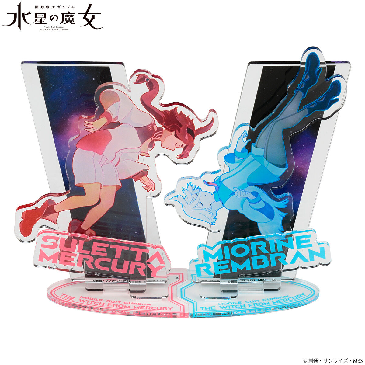 水星の魔女 原宿 andST アクリルチャーム スレッタ ミオリネ 機動戦士ガンダム 水星の魔女 スレッタ＆ミオリネデザインアイテム
