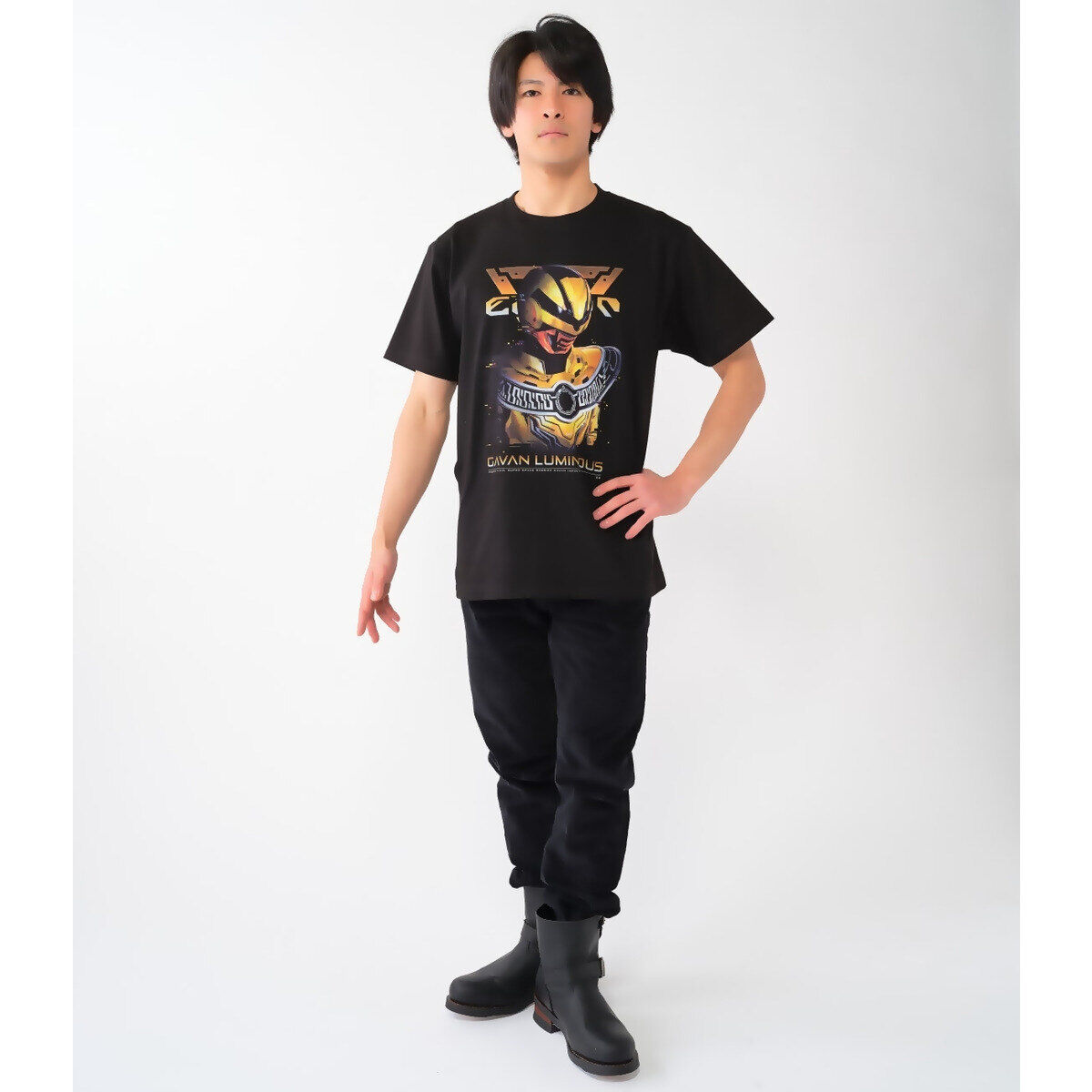 レア 美品 宇宙刑事ギャバン 蒸着 墓場の画廊 Tシャツ 黒 XL 宇宙刑事