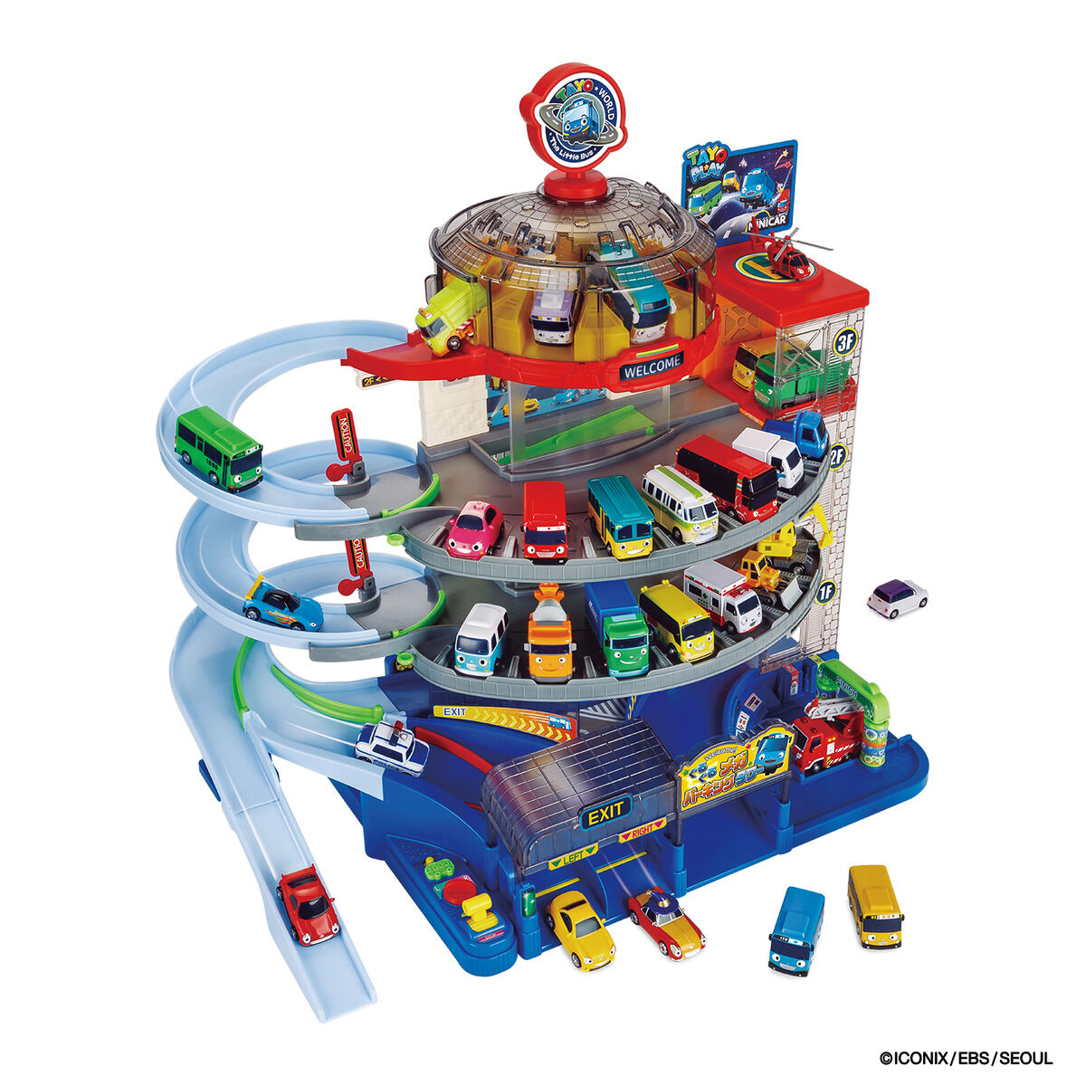 TAYO The Little Bus Mega Parking Tower Playset