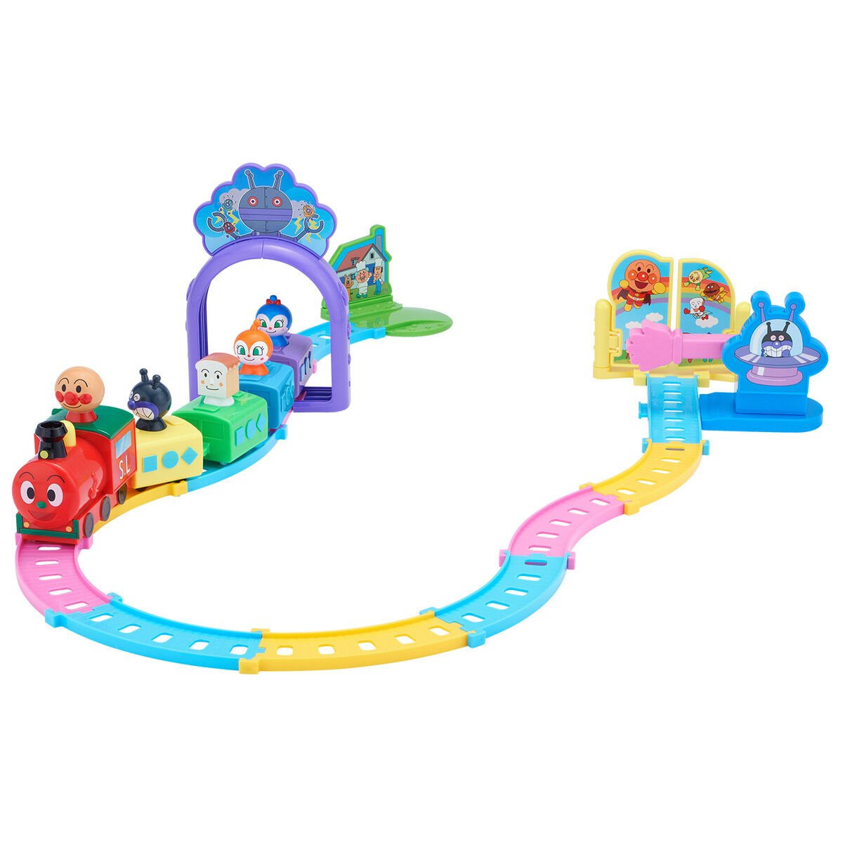 Talks with a Rolling Hand Play Anpanman First Rail & SLManSet DX