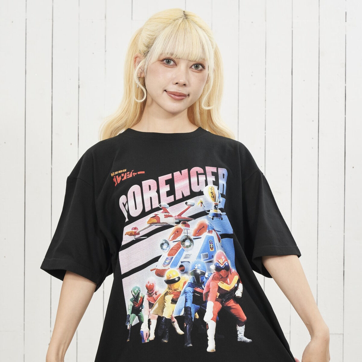 秘密戦隊ゴレンジャー Tシャツ ゴレンジャー＆メカ柄 | 秘密戦隊
