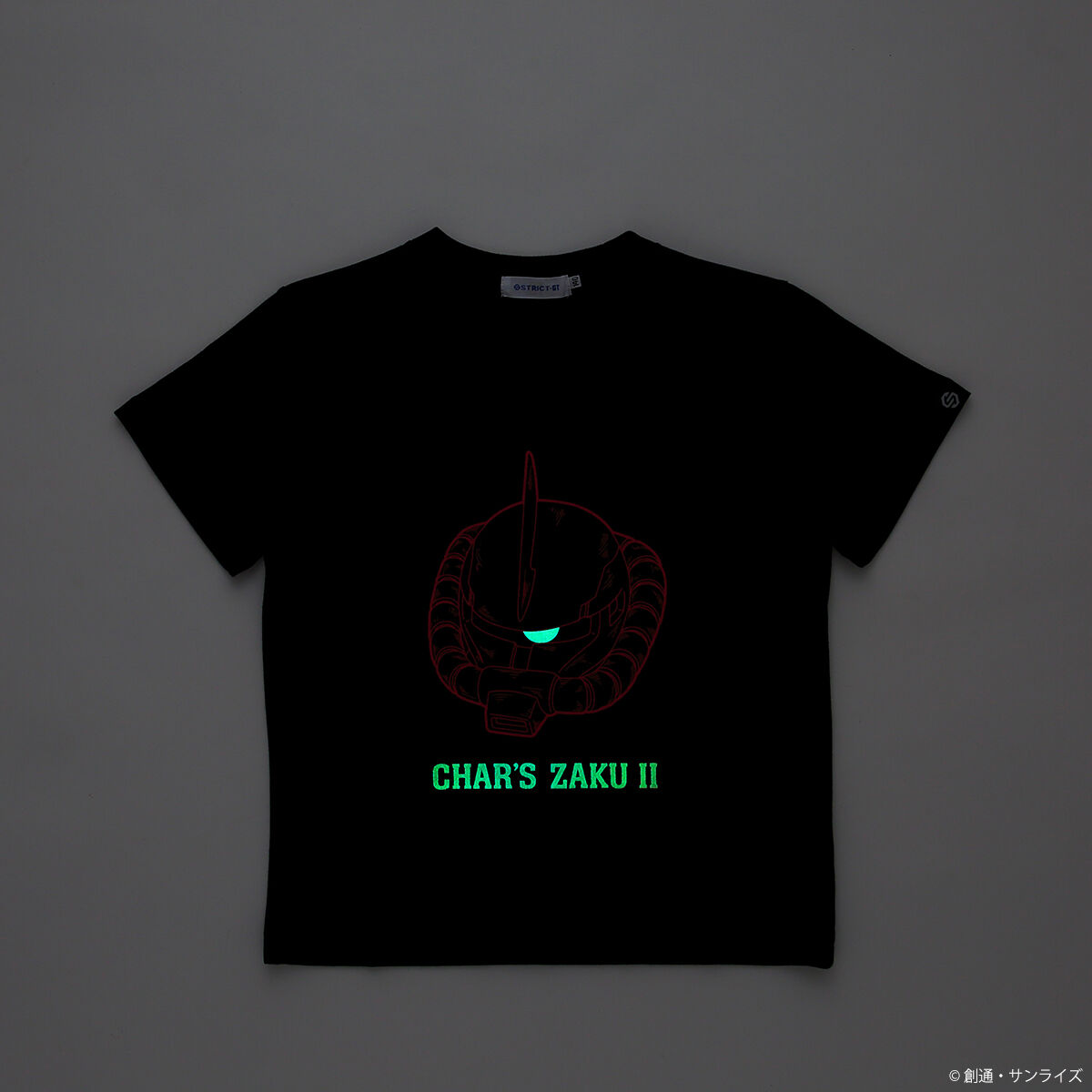 STRICT-G『機動戦士ガンダム』蓄光Tシャツ シャア専用ザクII 子供