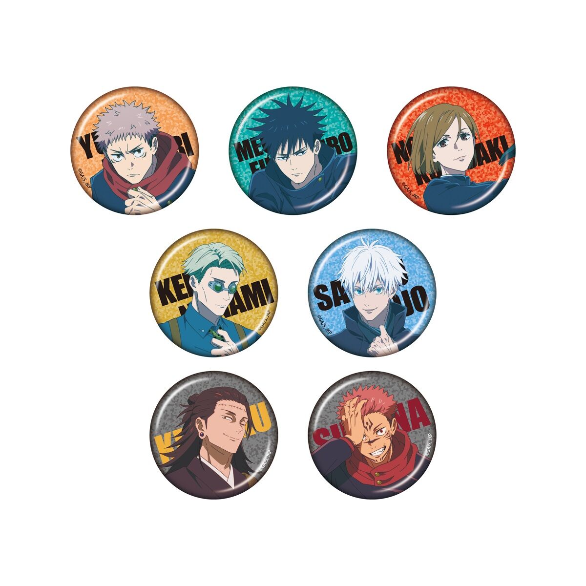 数量限定】JUJUTSU KAISEN WORLD ホログラム缶バッジコレクション