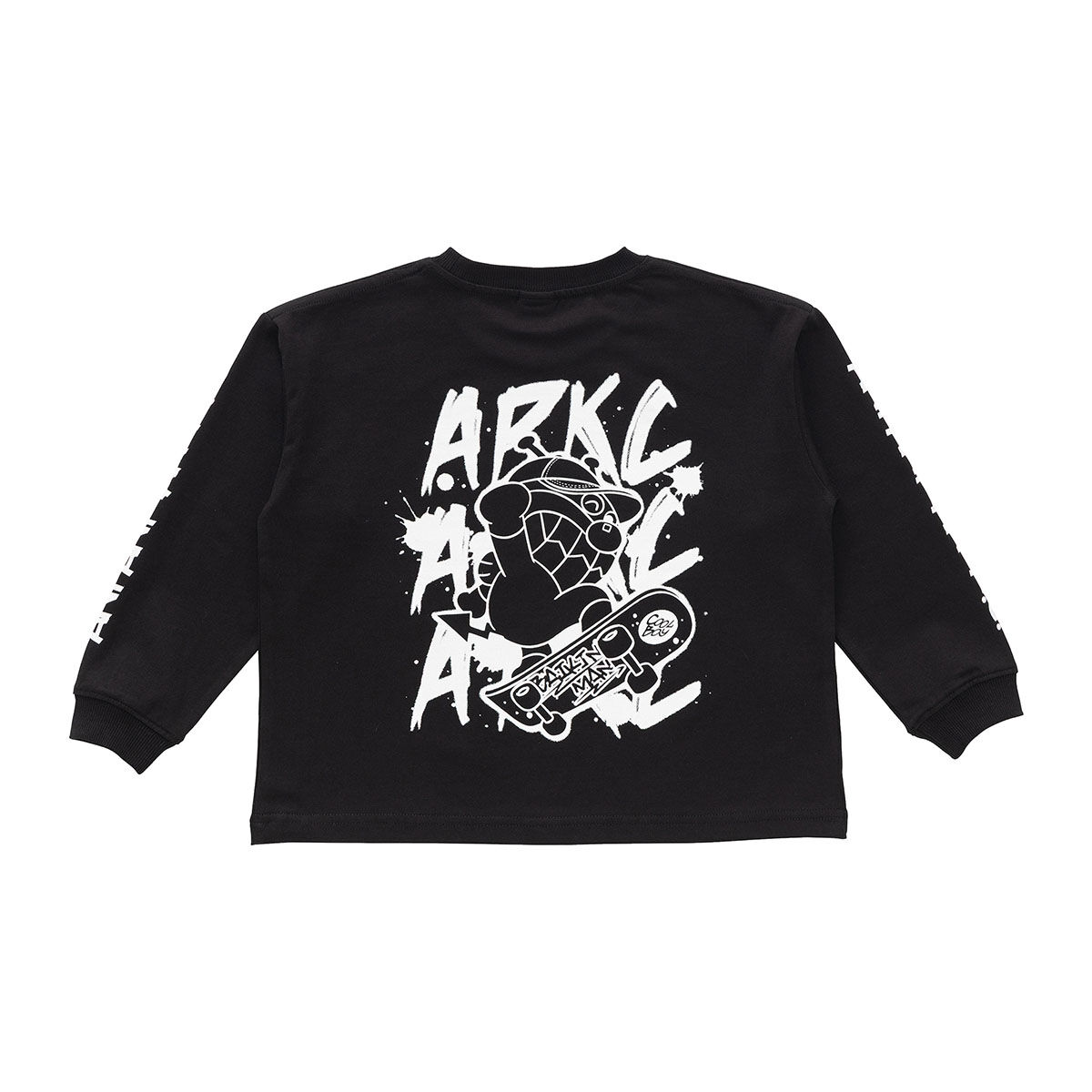 【アンパンマン】黒 タートルネック 長袖カットソー アンパンマンストリート長袖Tシャツ | それいけ！アンパンマン