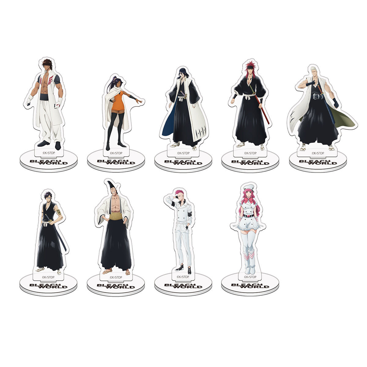 BLEACH ソウルグッズ フルセット チャッピー わかめ大使 コン 十番隊 数量限定】BLEACH WORLD 凱旋 アクリルスタンドコレクション C