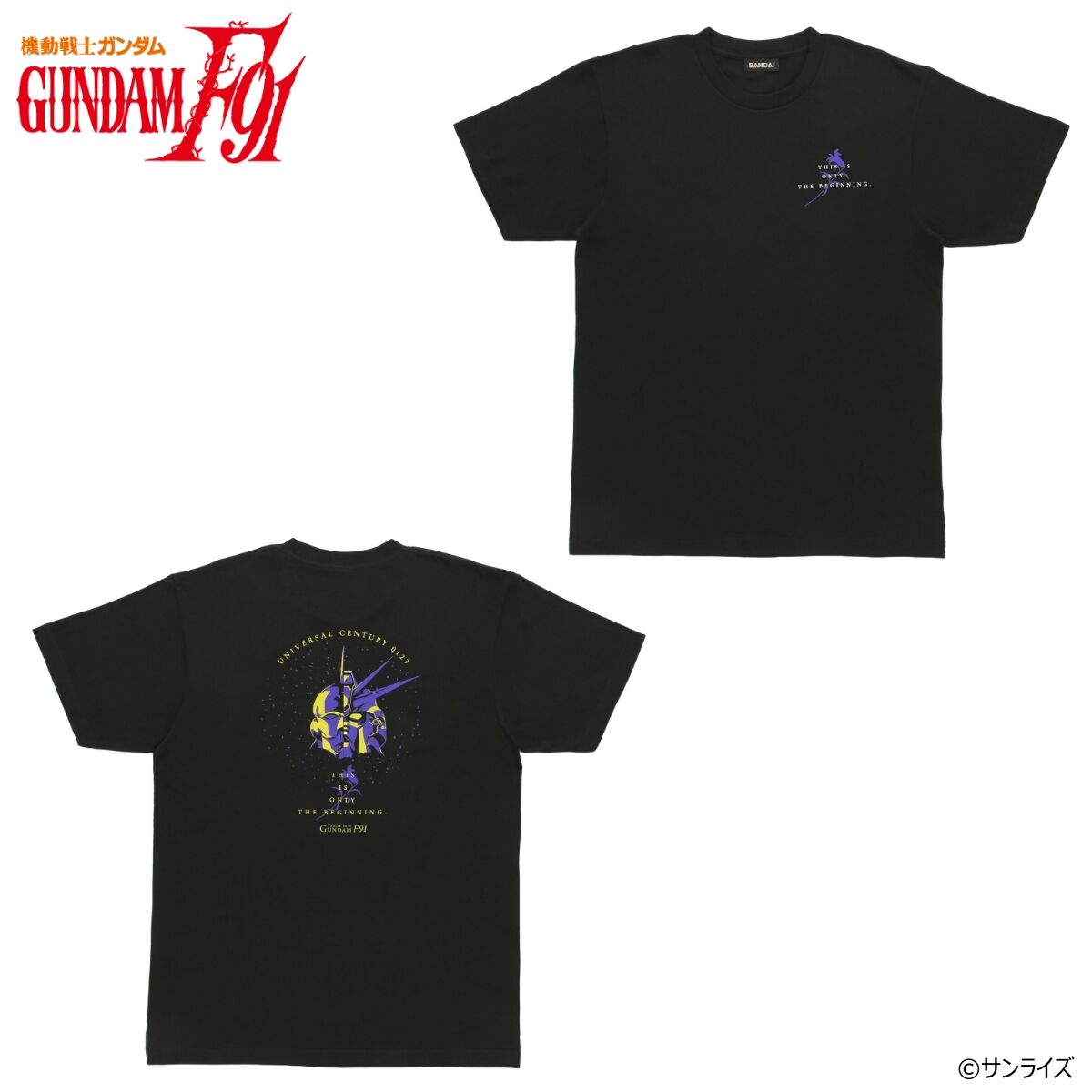 機動戦士ガンダムF91 F91/鉄仮面フェイス柄 Tシャツ | 機動戦士