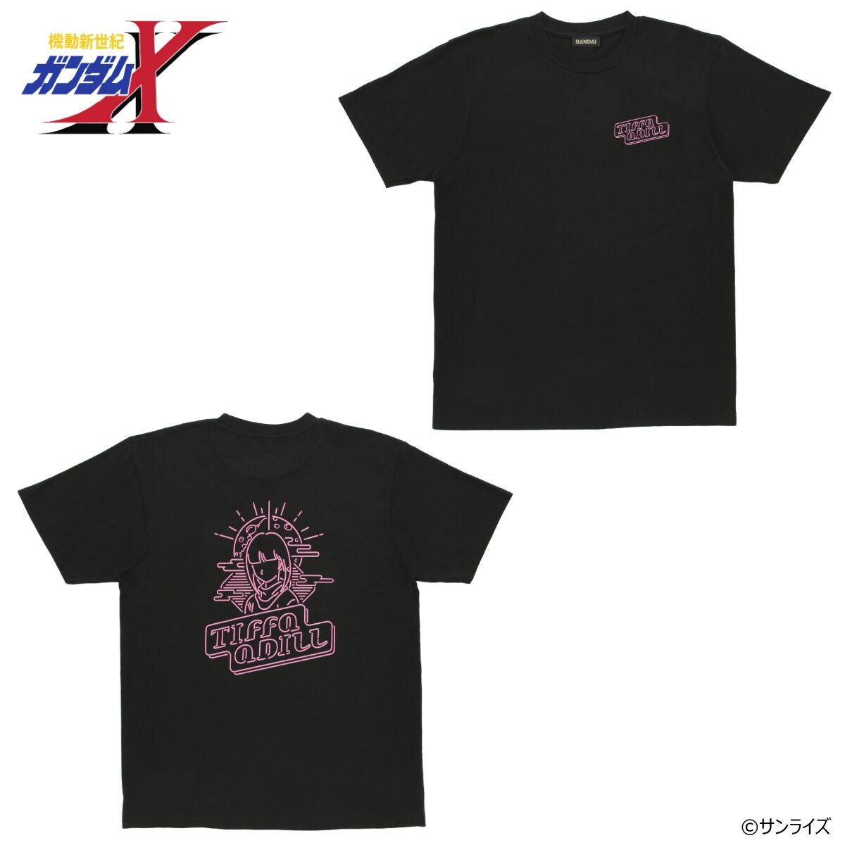 機動新世紀ガンダムX ティファ・アディールシリーズ Tシャツ ブラック